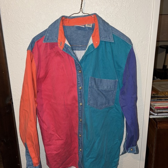 Vtg County Seat Nuovo Shirt Womens Small Striped Casual Button Up Western - Picture 2 of 7